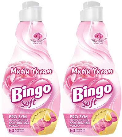 Bingo Soft Çamaşır Yumuşatıcı Konsantre 1440ML Manolya Bahçesi (2 Li Set)