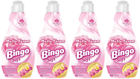 Bingo Soft Çamaşır Yumuşatıcı Konsantre 1440ML Manolya Bahçesi (4 Lü Set)