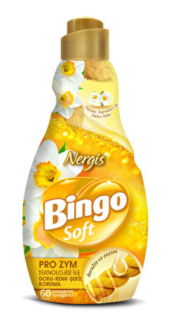 Bingo Soft Çamaşır Yumuşatıcı Konsantre 1440ML Nergis (3 Lü Set)