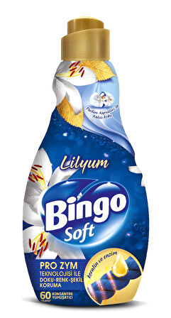Bingo Soft Çamaşır Yumuşatıcı Konsantre 1440ML Karma 4 Lü Set (Lilyum-Lavanta-Begonvil-Nergis)