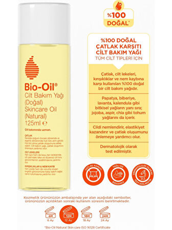 Bio-Oil %100 Natural Çatlak & Leke Karşıtı Nemlendirici Doğal Cilt Bakım Yağı 125ML (2 Li Set)