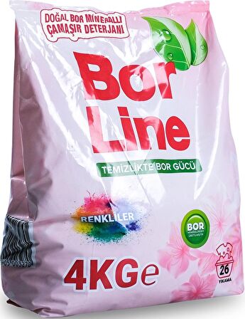 BorLine Matik Toz Çamaşır Deterjanı 12KG (Renkliler İçin) 78 Yıkama (3PK*4KG)