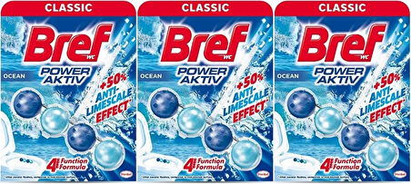 Bref Power Aktiv Klozet Bloğu Okyanus Kokulu  (3 Lü Set) (3PK*1)