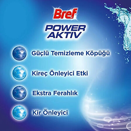 Bref Power Aktiv Klozet Bloğu Okyanus Kokulu  (4 Lü Set) (4PK*1)