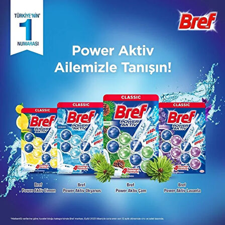 Bref Power Aktiv Klozet Bloğu Okyanus Kokulu  (4 Lü Set) (4PK*1)