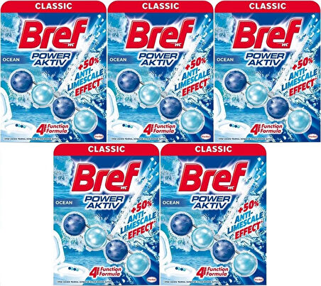 Bref Power Aktiv Klozet Bloğu Okyanus Kokulu  (5 Li Set) (5PK*1)