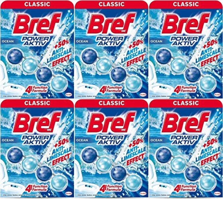 Bref Power Aktiv Klozet Bloğu Okyanus Kokulu  (6 Lı Set) (6PK*1)