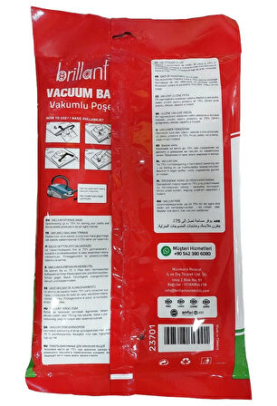 Brillant Vakumlu Poşet/Hurç 50*70CM Large (İç Adet 1) (3 Lü Set)