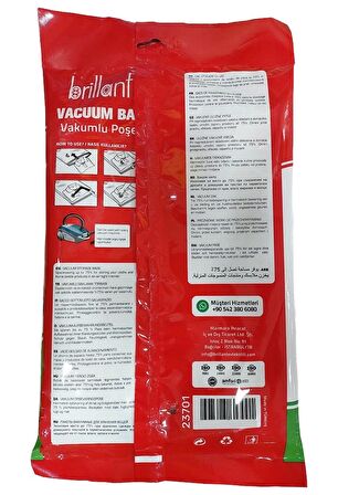 Brillant Vakumlu Poşet/Hurç 55*90CM XLarge (İç Adet 1) (24 Lü Set)