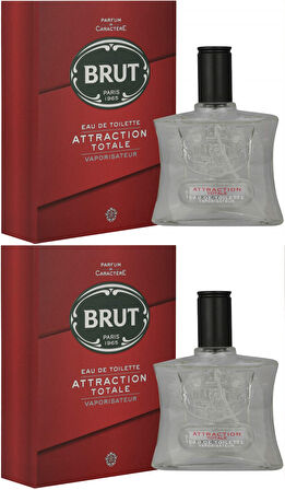 Brut Parfüm Erkek/Men 100ML Attraction Totale Edt (Kırmızı) (2 Li Set)