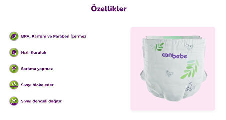 Canbebe Bebek Bezi Beden:5 (11-18KG) Junior 400 Adet Mega Fırsat Pk