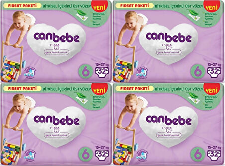 Canbebe Bebek Bezi Beden:6 (15-27Kg) Extra Large 128 Adet Avantaj Fırsat Pk