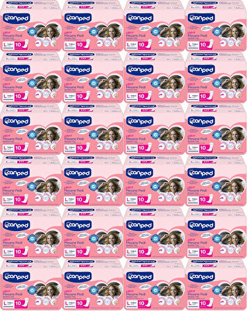 Canped Mesane Pedi Ultra L - Large - Büyük - Yoğun 240 Adet (24PK*10)