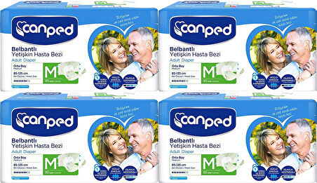 Canped Hasta Bezi Yetişkin Bel Bantlı Polietilenli M-Orta Boy 120 Adet