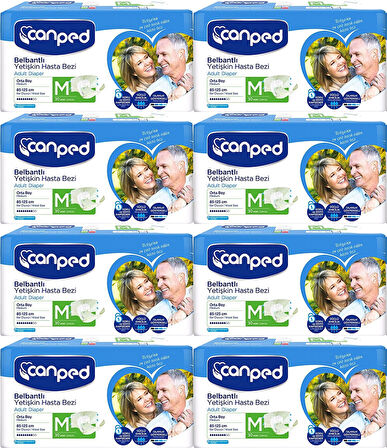 Canped Hasta Bezi Yetişkin Bel Bantlı Polietilenli M-Orta Boy 240 Adet