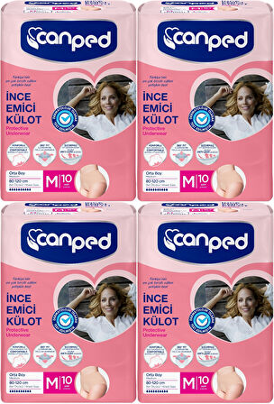 Canped Külotlu Mesane Pedi - İnce Emici Külot Orta/Medium 40 Adet (4Pk*10)