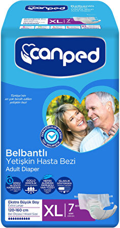 Canped Hasta Bezi Yetişkin Bel Bantlı XL- Ekstra Büyük Boy 42 Adet