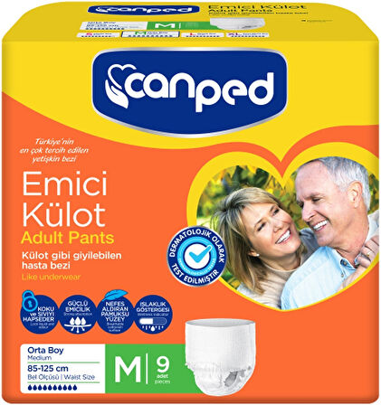 Canped Emici Külot Hasta Bezi M - Orta 27 Adet (3PK*9)