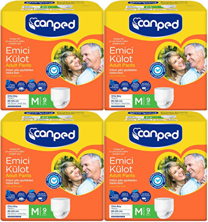 Canped Emici Külot Hasta Bezi M - Orta 36 Adet (4PK*9)
