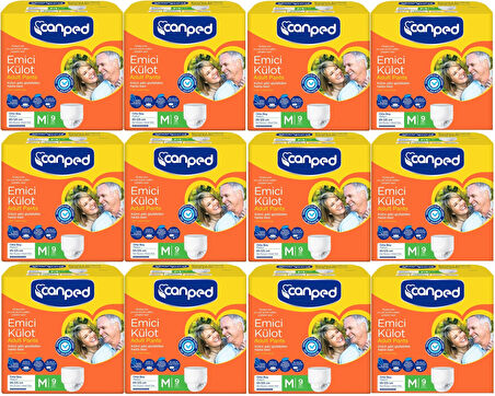 Canped Emici Külot Hasta Bezi M - Orta 108 Adet (12PK*9)