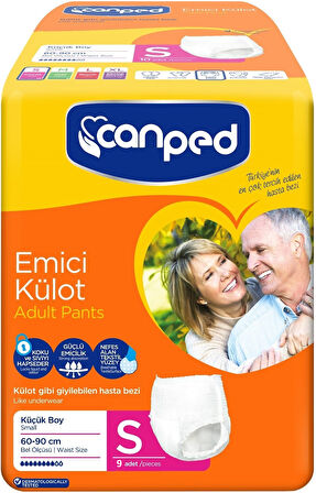 Canped Emici Külot Hasta Bezi S-Küçük Small 63 Adet (7PK*9)