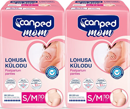 Canped Mom Lohusa Külodu - Külot Bez S - Small - Küçük / M - Medium - Orta 20 Adet (2PK*10)