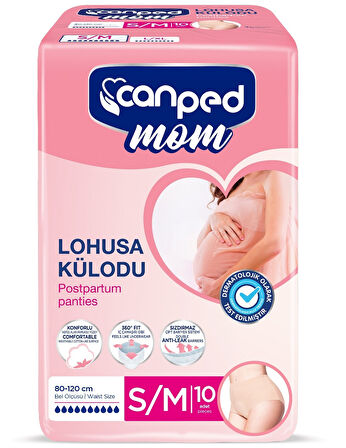 Canped Mom Lohusa Külodu - Külot Bez S - Small - Küçük / M - Medium - Orta 30 Adet (3PK*10)