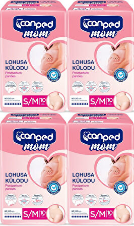 Canped Mom Lohusa Külodu - Külot Bez S - Small - Küçük / M - Medium - Orta 40 Adet (4PK*10)