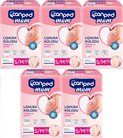 Canped Mom Lohusa Külodu - Külot Bez S - Small - Küçük / M - Medium - Orta 50 Adet (5PK*10)