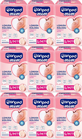 Canped Mom Lohusa Külodu - Külot Bez S - Small - Küçük / M - Medium - Orta 90 Adet (9PK*10)