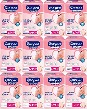 Canped Mom Lohusa Külodu - Külot Bez S - Small - Küçük / M - Medium - Orta 120 Adet (12PK*10)
