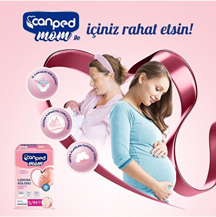 Canped Mom Lohusa Külodu - Külot Bez S - Small - Küçük / M - Medium - Orta 120 Adet (12PK*10)