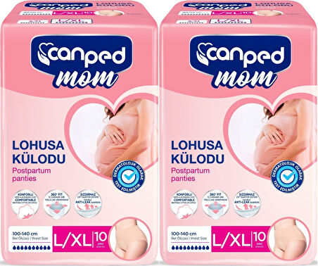 Canped Mom Lohusa Külodu - Külot Bez L - Large - Büyük / XL - Extra Large - 20 Adet (2PK*10)