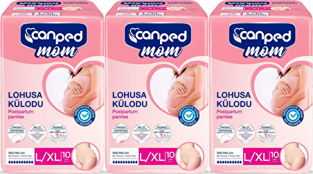 Canped Mom Lohusa Külodu - Külot Bez L - Large - Büyük / XL - Extra Large - 30 Adet (3PK*10)