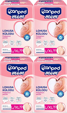 Canped Mom Lohusa Külodu - Külot Bez L - Large - Büyük / XL - Extra Large - 40 Adet (4PK*10)