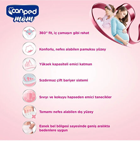 Canped Mom Lohusa Külodu - Külot Bez L - Large - Büyük / XL - Extra Large - 40 Adet (4PK*10)