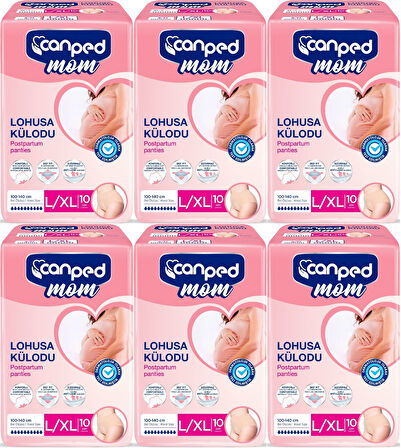 Canped Mom Lohusa Külodu - Külot Bez L - Large - Büyük / XL - Extra Large - 60 Adet (6PK*10)
