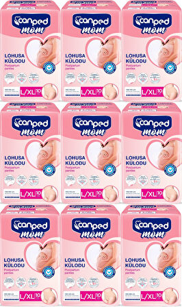 Canped Mom Lohusa Külodu - Külot Bez L - Large - Büyük / XL - Extra Large - 90 Adet (9PK*10)