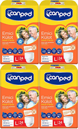 Canped Emici Külot Hasta Yetişkin Bezi L - Büyük - Large 96 Adet (4PK*24)