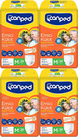 Canped Emici Külot Hasta Yetişkin Bezi M - Orta - Medium 96 Adet (4PK*24)