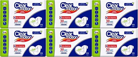 Clearmotion Yetişkin Hasta Bezi Bel Bantlı XL - Ekstra Büyük - Extra Large 180 Adet (6PK*30)