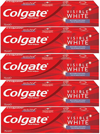 Colgate Diş Macunu 75ML Visible White/Görünür Beyazlık (5 Li Set)