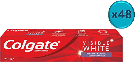 Colgate Diş Macunu 75ML Visible White/Görünür Beyazlık (48 Li Set)