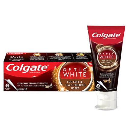 Colgate Diş Macunu Optic White 125ML Çay-Kahve-Sigara (3 Lü Set)