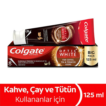 Colgate Diş Macunu Optic White 125ML Çay-Kahve-Sigara (3 Lü Set)