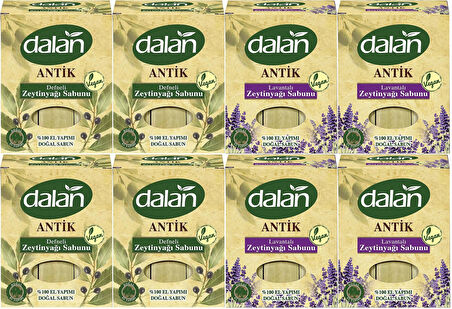 Dalan Antik Defneli Zeytinyağı Sabunu 900GR (Klasik & Lavantalı) (Karma 8 Li Set)