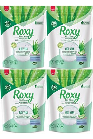 Roxy Bio Clean Matik Sabun Tozu 800gr Aloe Vera (4 Lü Set) (104 Yıkama)