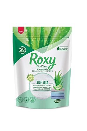 Roxy Bio Clean Matik Sabun Tozu 800gr Aloe Vera (4 Lü Set) (104 Yıkama)