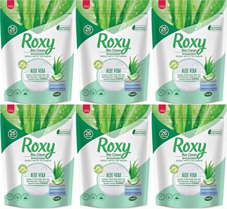 Dalan Roxy Bio Clean Matik Sabun Tozu 800GR Aloe Vera (6 Lı Set) (156 Yıkama)