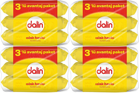 Dalin Islak Havlu Mendil Klasik 56 Yaprak 12 Li Set (672 Yaprak)